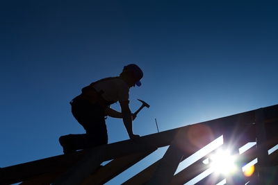 Workman on a roof